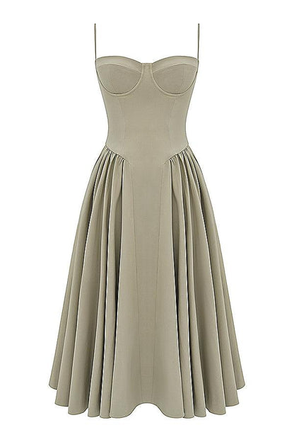 ONBRE®  | TWILL KORSET MIDI JURK