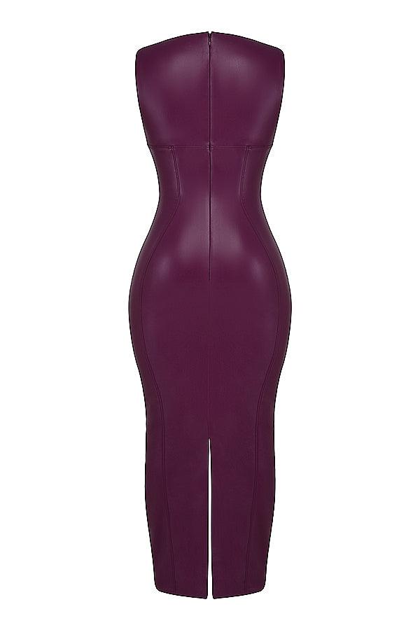 ONBRE®  | LUXE LEREN MAXI JURK