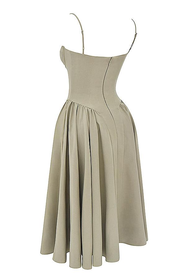 ONBRE®  | TWILL KORSET MIDI JURK