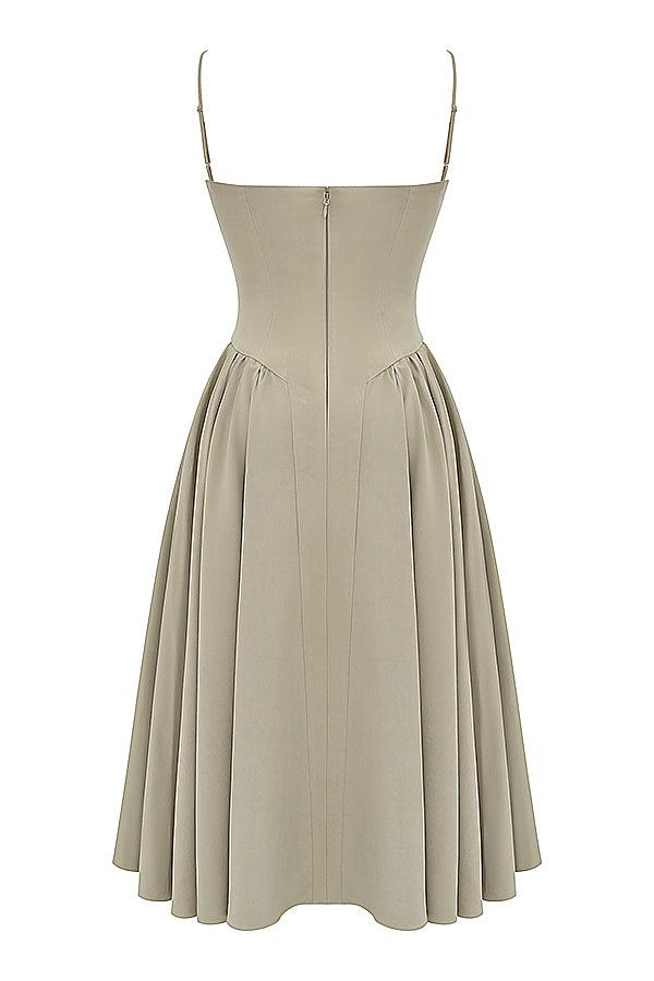 ONBRE®  | TWILL KORSET MIDI JURK