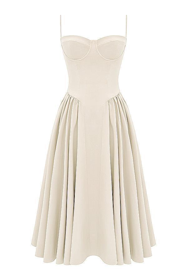 ONBRE®  | TWILL KORSET MIDI JURK