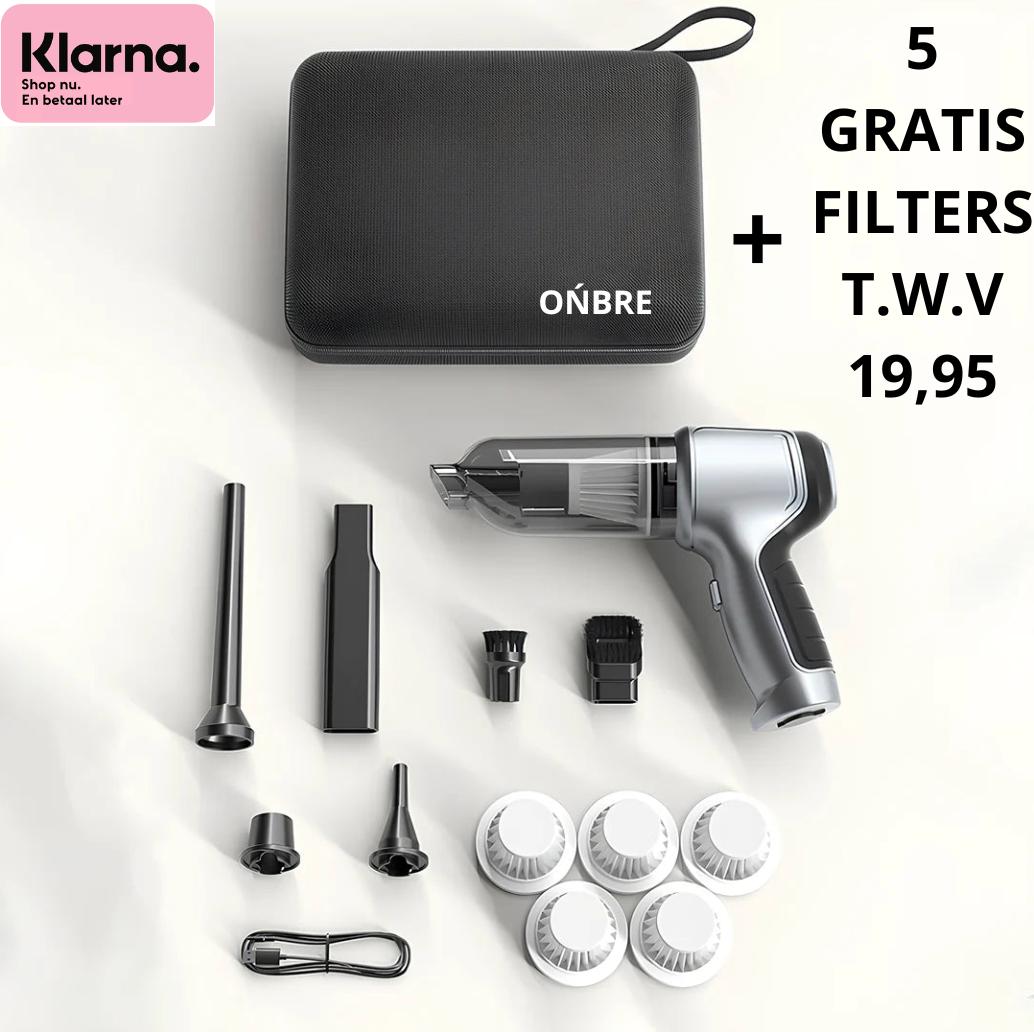 EASYCLEAN | 3 in 1 draadloze auto stofzuiger + Gratis accessoires